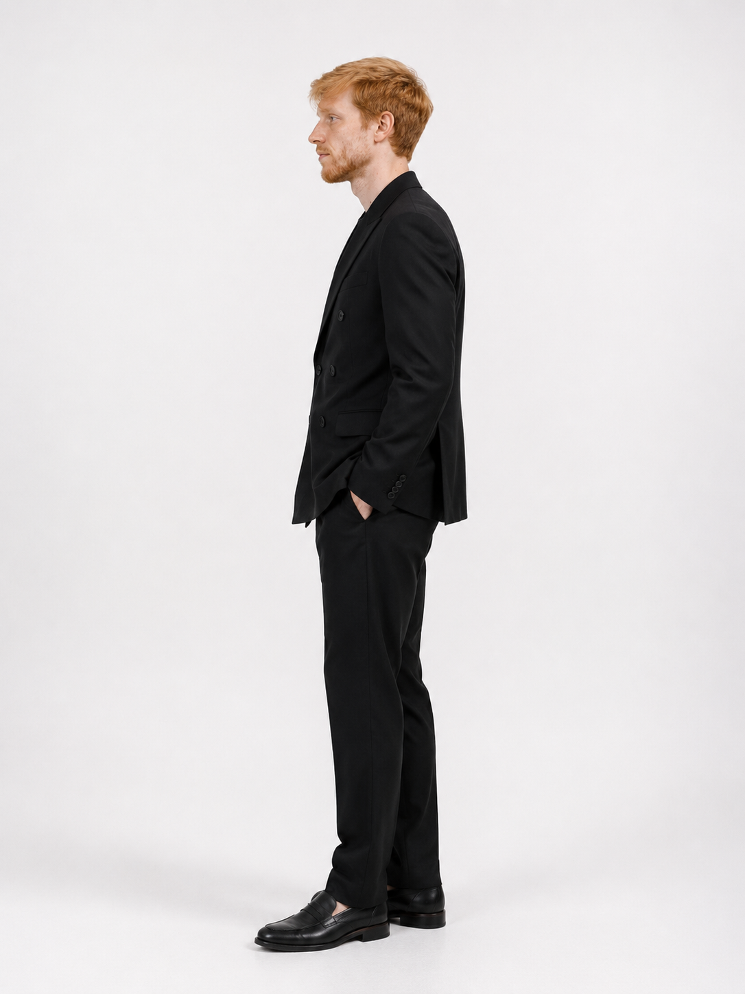 Kruvaze blazer ceket — yan görünüm | Dagdroøm