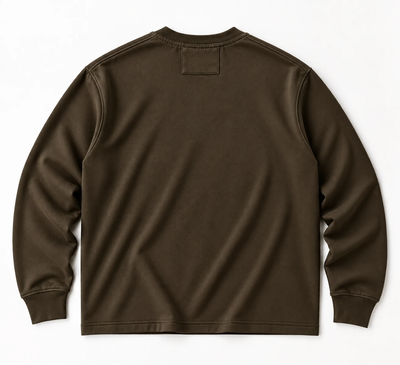 Pamuklu imza sweatshirt — Deep Umber — arka görünüm | Dagdroøm