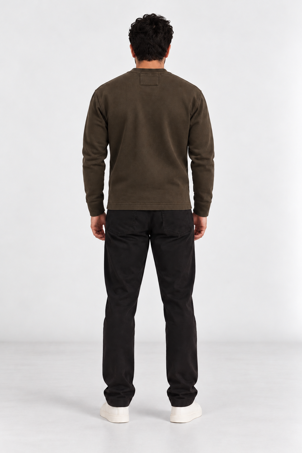 Pamuklu imza sweatshirt — Deep Umber — arka görünüm | Dagdroøm